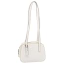 PRADA Safiano leather Shoulder Bag White Auth bs12825 - Prada