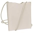 HERMES Onimetu Shoulder Bag Leather White Auth bs13159 - Hermès