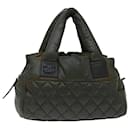 CHANEL Cococoon Hand Bag Nylon Khaki CC Auth 69623 - Chanel