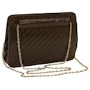 CHANEL Chain Mademoiselle Shoulder Bag Lamb Skin Brown CC Auth bs13036 - Chanel