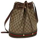 GUCCI GG Supreme Web Sherry Line Shoulder Bag PVC Beige Red 40 02 085 auth 69331 - Gucci