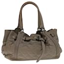 BURBERRY Hand Bag Leather Beige Auth bs12800 - Burberry