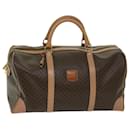 CELINE Macadam Canvas Boston Bag PVC Brown Auth tb1060 - Céline