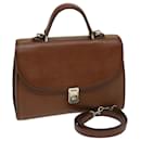 Burberrys Hand Bag Leather 2way Brown Auth ep3800 - Autre Marque