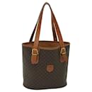 CELINE Macadam Canvas Tote Bag PVC Leather Brown Auth ep3752 - Céline