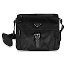 Prada Black Re-Nylon Front Pocket Shoulder Bag