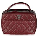 Chanel Burgundy Quilted Lambskin Medium Trendy CC Bowling Bag