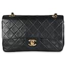 Chanel vintage 24K Black Quilted Lambskin Small Classic lined Flap Bag