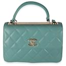 Chanel Green Quilted Lambskin Small Trendy CC Dual Handle Flap Bag