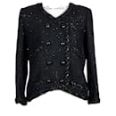 Botões de casaco preto Lesage Tweed CC. - Chanel