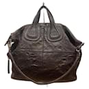 Givenchy Nightingale Brown Textured Leather Handbag