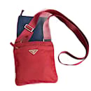 Prada Tessuto Vela Crossbody Bag Canvas Crossbody Bag in Good condition