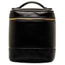 Chanel Black Lambskin Leather Vanity Bag
