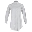 Thom Browne gestreiftes Minikleid aus weißer Baumwolle