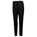 Saint Laurent Pinstripe Trousers in Black Wool