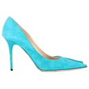 Jimmy Choo Pointed-Toe Pumps in Blue Suede