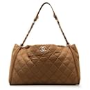 Quilted Leather Chain Tote Bag - Chanel