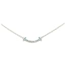18k Gold Topaz Micro T Smile Pendant Necklace - Tiffany & Co