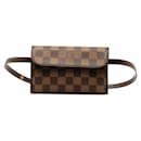 Louis Vuitton Damier Ebene Pochette Florentine Canvas Belt Bag N51857 In sehr gutem Zustand