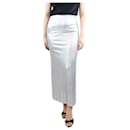 Silver metallic fitted maxi skirt - size M - Tom Ford