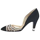 Zapatos de salón con adornos de perlas negras - talla UE 38.5 - Chanel
