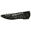 Sapatilhas de renda preta com joias - tamanho UE 41.5 - Dolce & Gabbana