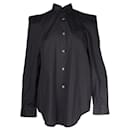 Black Oversized Shoulder Shirt - Comme Des Garcons