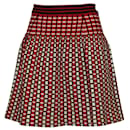 Red Geometric Print Skirt - Prada