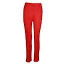 Red Pleated Pants - Pleats Please