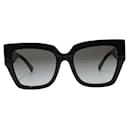 Óculos de sol pretos com logotipo dourado - Valentino