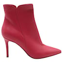 Pink Levy Leather High Heel Boots - Gianvito Rossi