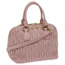 Miu Miu Materasse Hand Bag Leather 2way Pink Auth bs10955
