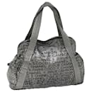 CHANEL Unlimited Tote Bag Lona Revestida Prata CC Auth bs13032 - Chanel