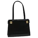 CELINE Hand Bag Leather Black Auth 69373 - Céline