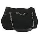 CHANEL Chain Shoulder Bag Canvas Black CC Auth bs12558 - Chanel
