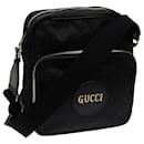 Gucci Bolso de hombro de lona con GG negro 625858 base de autenticación13139