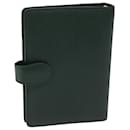 GUCCI Day Planner Cover Cuir Vert Auth fm3303 - Gucci