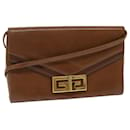 GIVENCHY Shoulder Bag Leather Brown Auth bs12855 - Givenchy