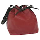 LOUIS VUITTON Epi Petit Noe Shoulder Bag bicolor Black Red M44172 LV Auth 63243 - Louis Vuitton