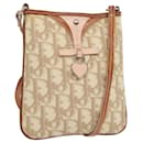 Christian Dior Trotter Romantic Shoulder Bag PVC Beige Auth 68980