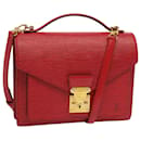 Louis Vuitton Epi Monceau 28 Handtasche Rot M40783 LV Auth 69273