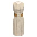 Belstaff Oat Sleeveless Dress with Leather Detail - Autre Marque