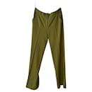 Pantalon en laine vert olive Miu Miu, FW1999