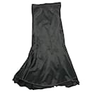 Just Cavalli black silk satin mermaid fishtail evening skirt