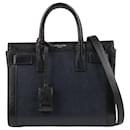 Saint Laurent Paris Sac de Jour Nano Leather 2way Handbag in Black (340778)