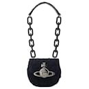 Jodie Saddle Shoulder Bag - Vivienne Westwood - Cotton - Black