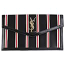 Black and red Uptown striped clutch bag - Saint Laurent