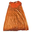Orange Viscose Hotfix Dress - Bottega Veneta