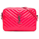 Yves Saint Laurent Pink Patent Lou Camera Bag