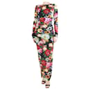 Multi floral-printed mesh maxi dress - size UK 10 - Dolce & Gabbana
